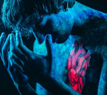 Man raising his hands with heart illustration 1988698 360x320